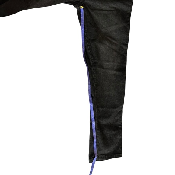 Black Relaxed Fit Jeans with Subtle Sheen - Picture 2 of 7